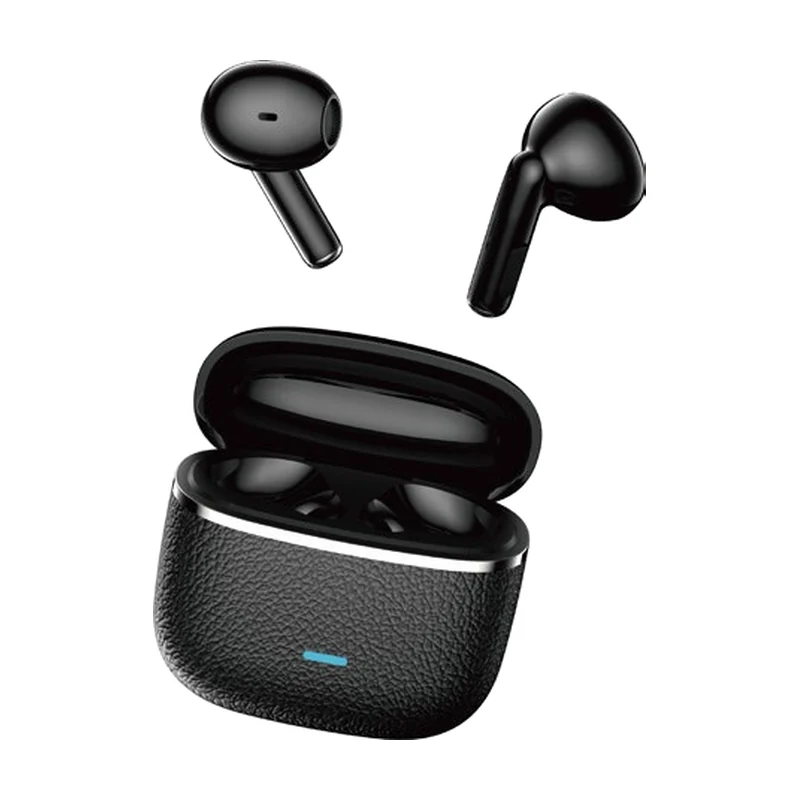 G23 semi-in-ear TWS earbuds and charging case on white background