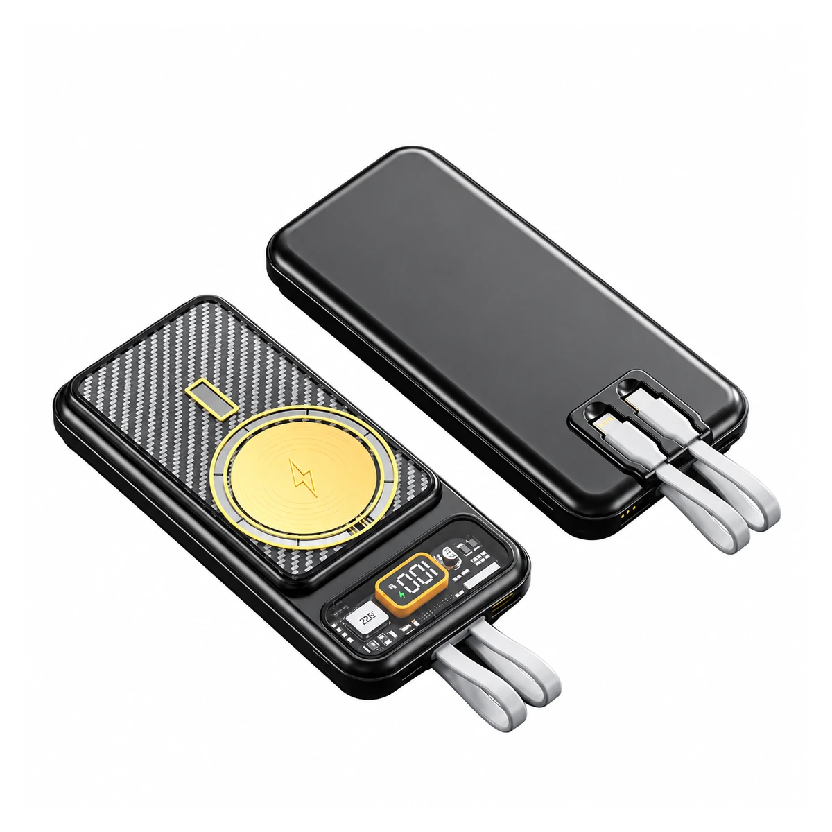 Y172 wireless charging power bank on a white background