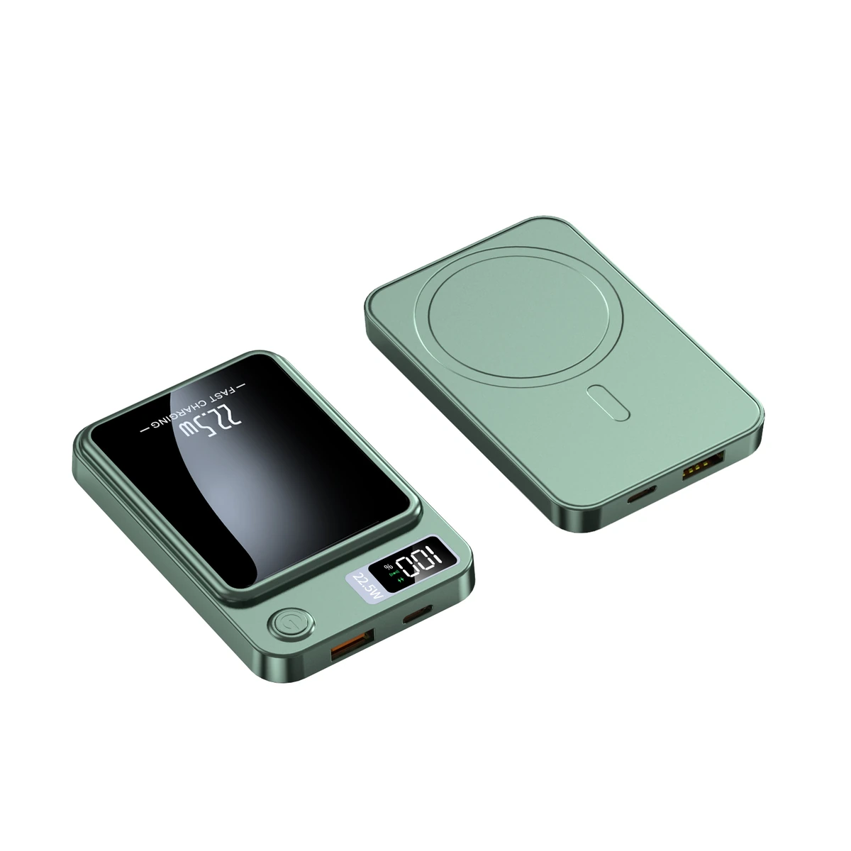 Y211 wireless charging power bank on a white background