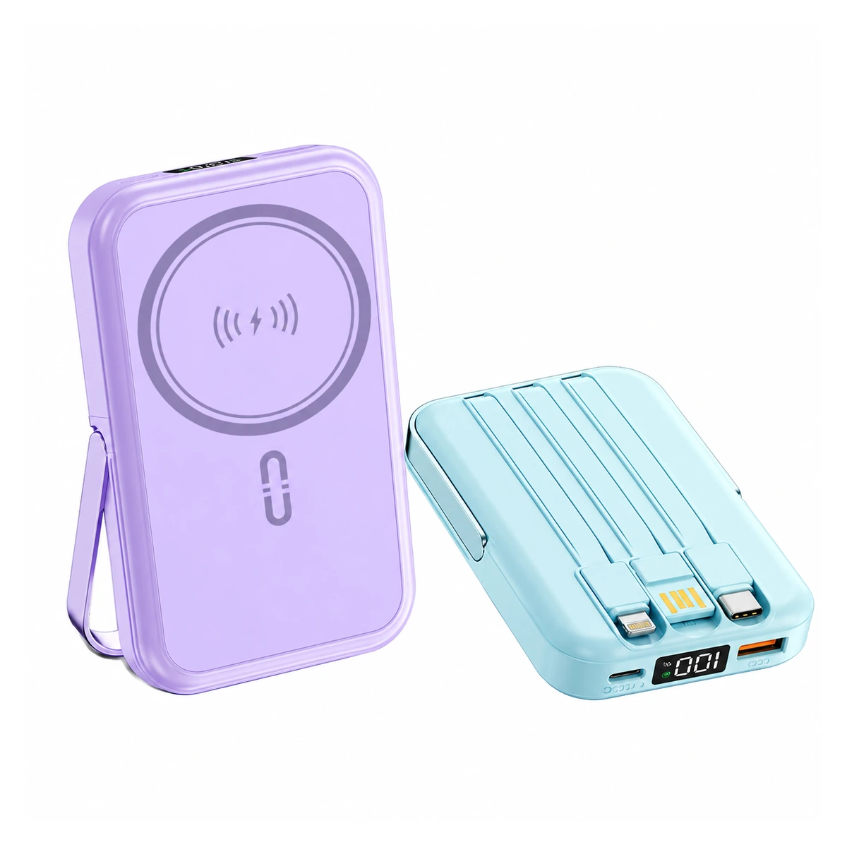 Y330 wireless charging power bank on a white background