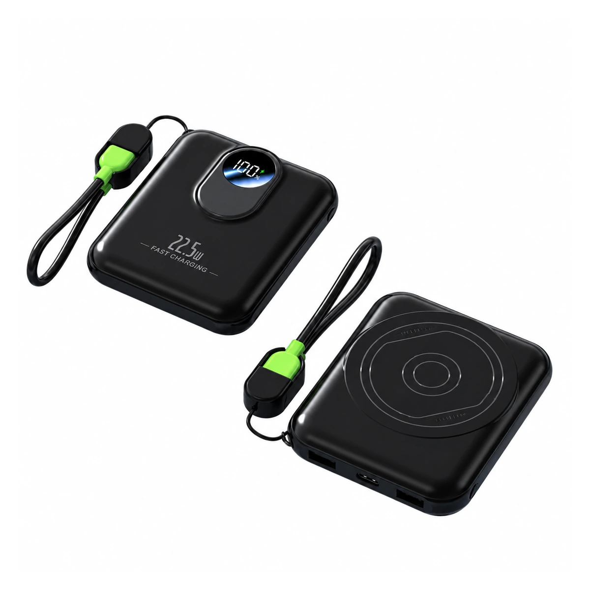 Y388 wireless charging power bank on a white background