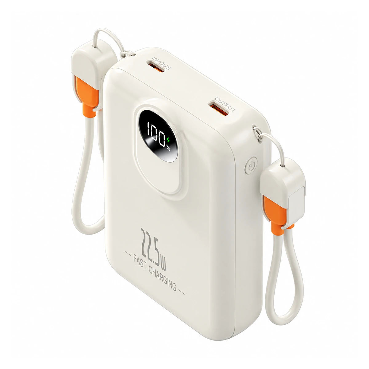 Y390 wireless charging power bank on a white background