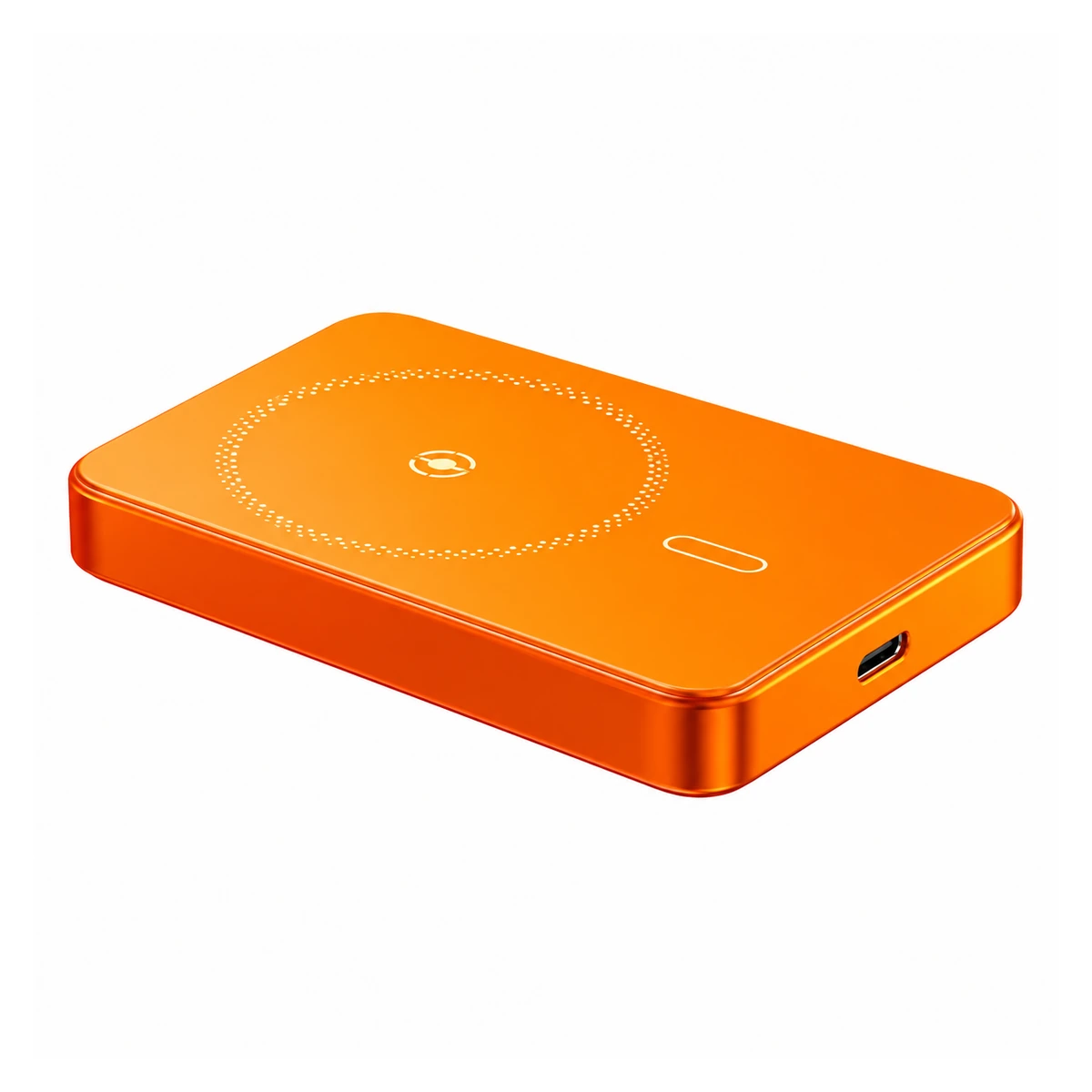 Y493 wireless charging power bank on a white background